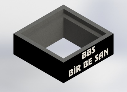 500x500 x 250 mm YAĞMUR IZGARA BACA GÖVDESİ